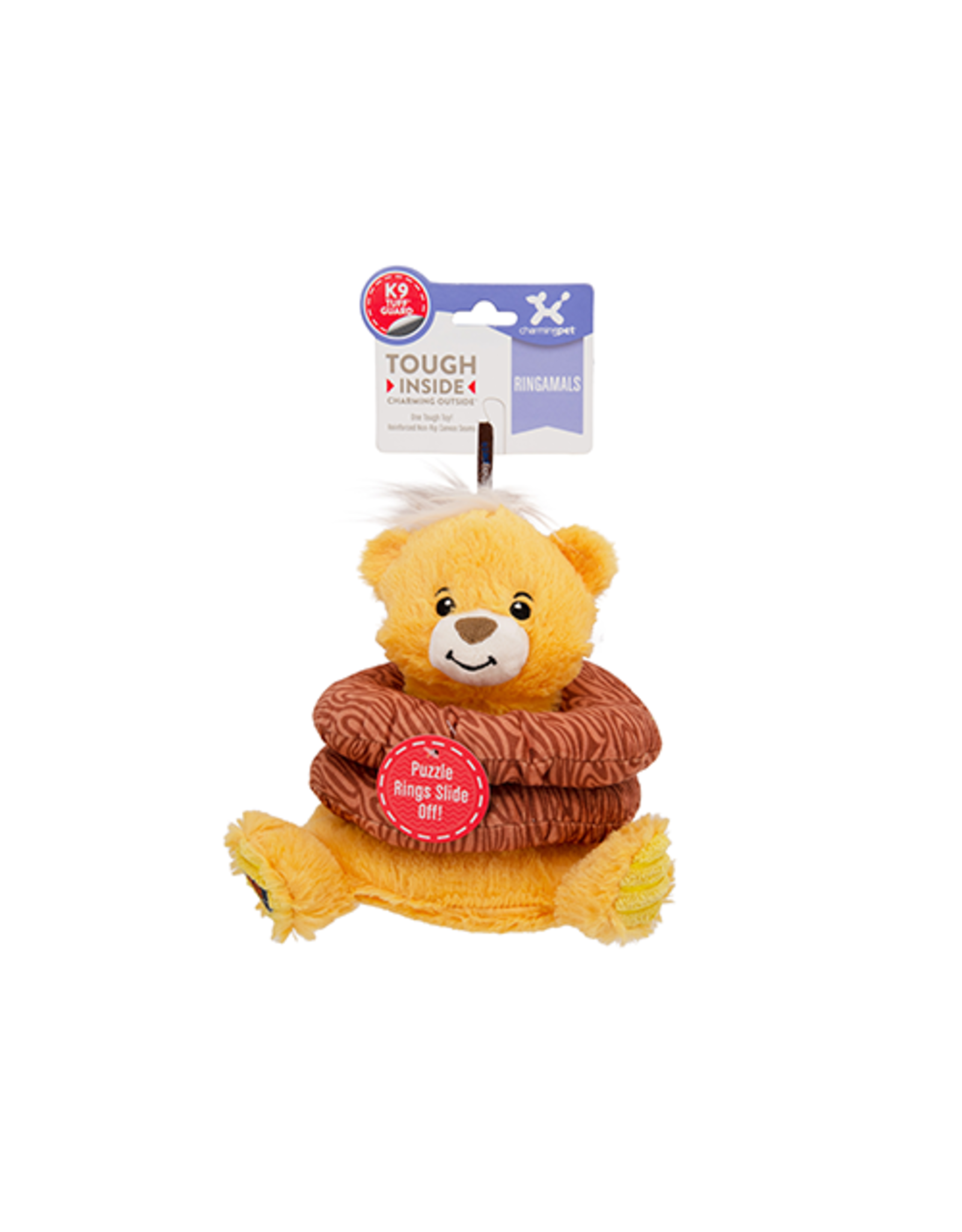 Charming Pet Ringamals Bear Plush Puzzle Dog Toy