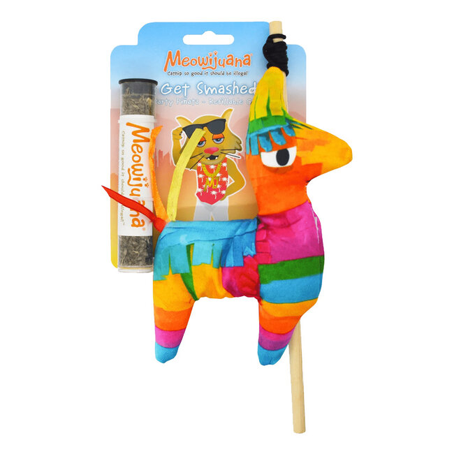 Meowijuana Catnip Toys Get Smashed Refillable Llama Pinata Teaser