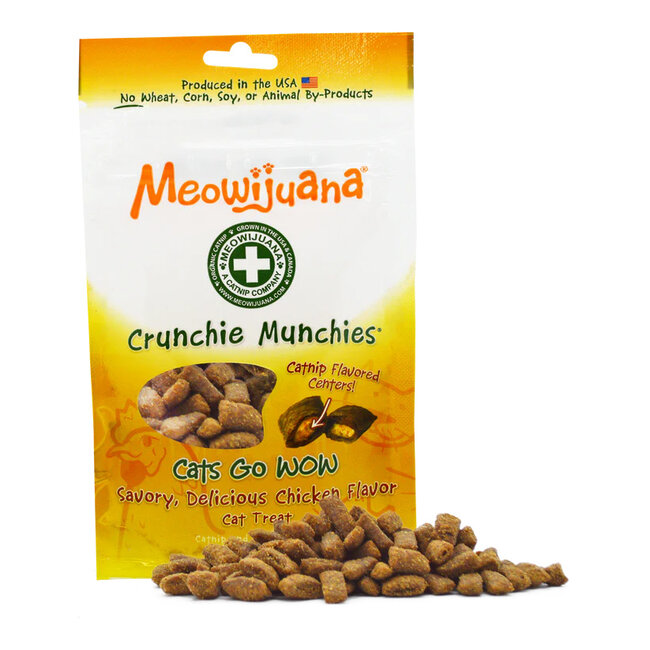 Meowijuana Crunchie Munchie - Chicken Catnip Treats 3oz