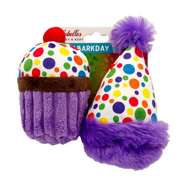 Lulubelles Tiny Tuffs It's My Barkday Pupcake & Party Hat - 2pk