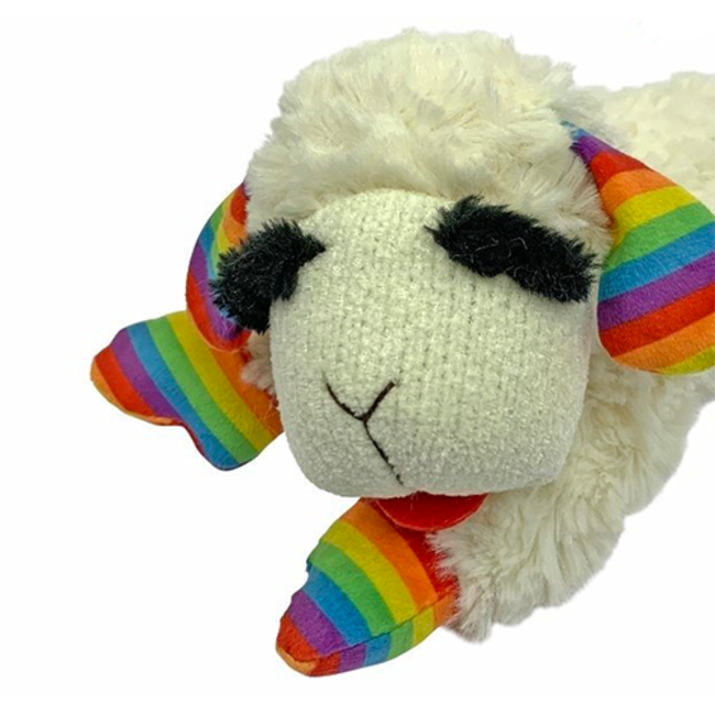 Lamb Chop Rainbow Dog Toy 10.5"