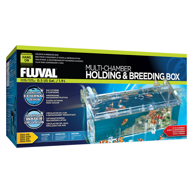 Fluval Multi-Chamber Holding & Breeding Box - 26x14x12cm (10.25inLx5.5inWx4.75inH)
