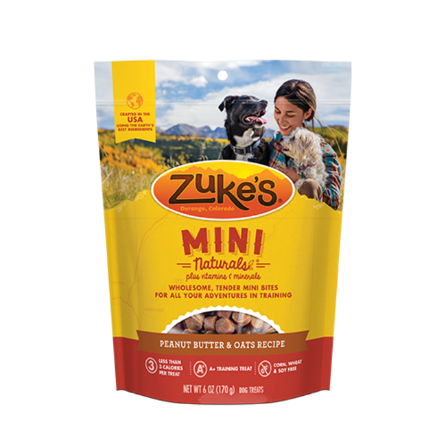 Zuke's Mini Naturals Peanut Butter & Oats Recipe Dog Treat 6oz