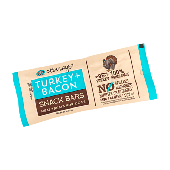 Etta Says! Meat Snack Bar Turkey & Bacon Dog Treat 42g