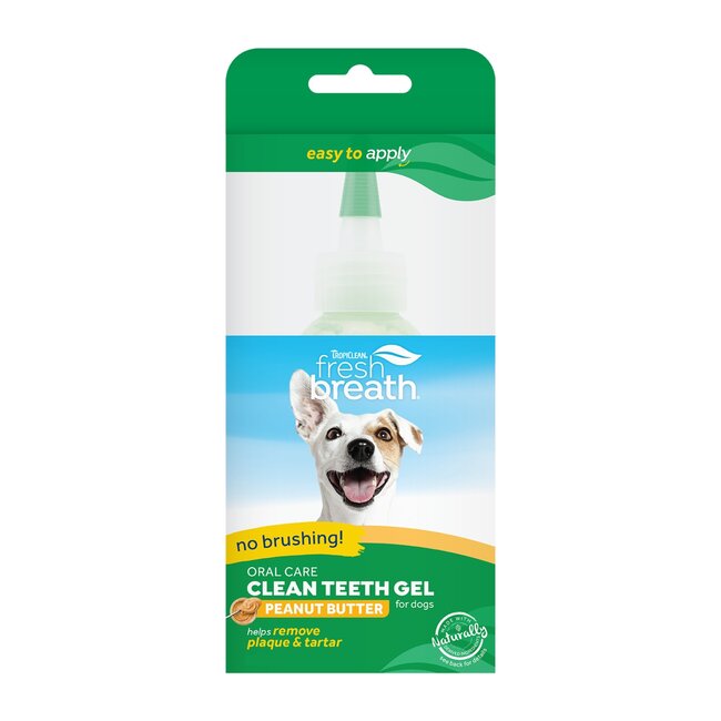 Tropiclean Fresh Breath Oral Care Gel for Dogs Peanut Butter 2oz