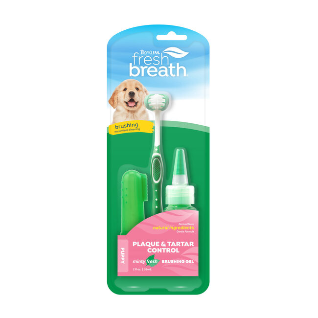 Tropiclean Fresh Breath Oral Care Kit for Puppies 3pc