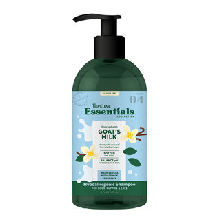 Tropiclean Tropiclean Essentials Goat's Milk Hypoallergenic Shampoo for Dogs, Puppies & Cats 16oz
