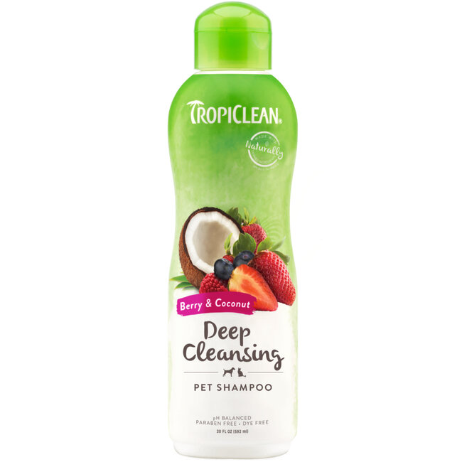 Tropiclean Shampoo Deep Cleansing Berry & Coconut 20oz
