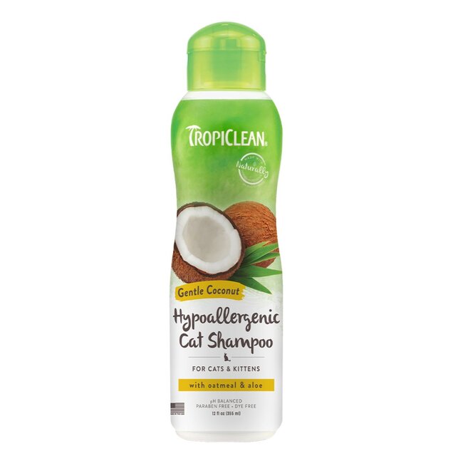 Tropiclean Gentle Hypoallergenic Cat & Kitten Shampoo Coconut 12oz