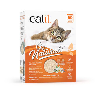 CatIt Go Natural! Pea Husk Clumping Cat Litter Vanilla 5.6kg (12.3lb)