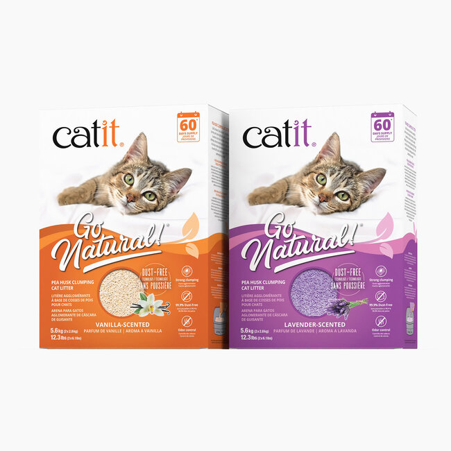 Go Natural! Pea Husk Clumping Cat Litter Lavender 5.6kg