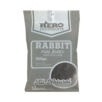Hero Dog Treats Rabbit Mini Bones 100pc 75g