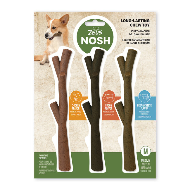 Nosh Chew Sticks Chew Toy Tasty Trio  3pk