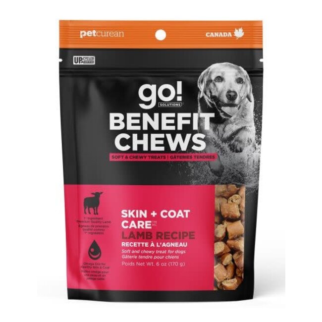 Go! Benefit Chews Skin + Coat  Lamb Recipe Dog Treats 170g