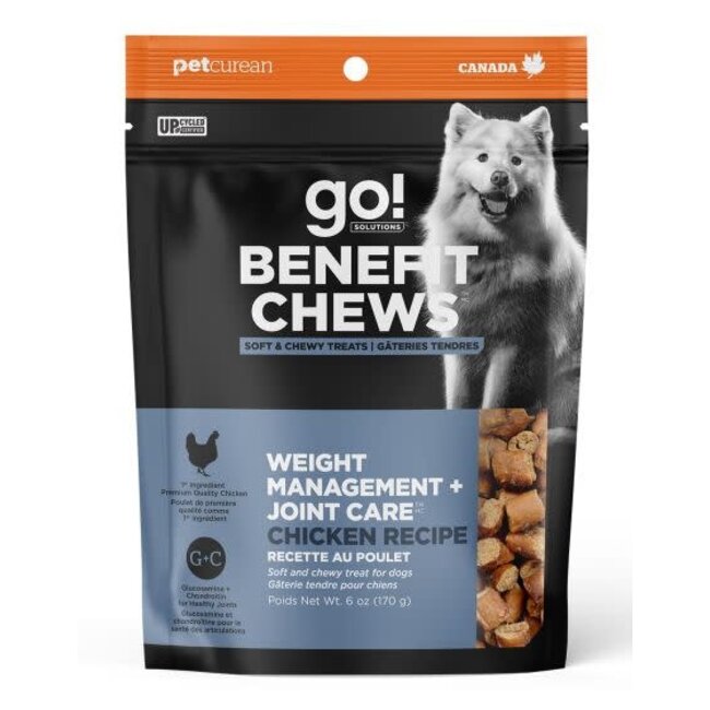 Go! Benefit Chews Weight Management + Joint Care Chicken Recipe Dog Treats170g