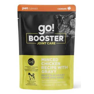 Petcurean - Go! Solutions Go! Booster Joint Care Minced Chicken with Gravy Meal Topper for Dogs 2.8oz Petcurean - Go! Solutions Go! Booster Joint Care Minced Chicken with Gravy Meal Topper for Dogs 2.8oz