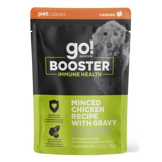 Petcurean - Go! Solutions Go! Booster Immune Health Minced Chicken with Gravy Meal Topper for Dogs 2.8oz