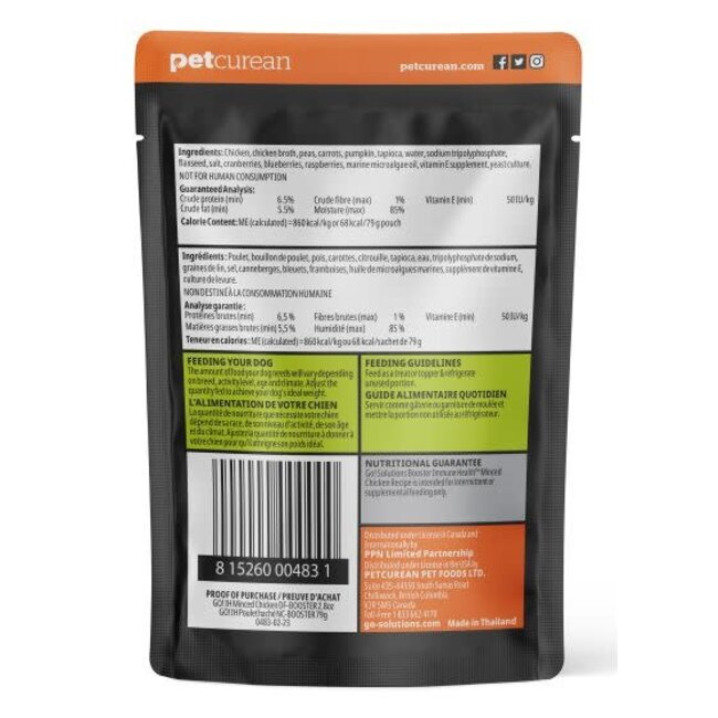 Go! Booster Immune Health Minced Chicken with Gravy Meal Topper for Dogs 2.8oz