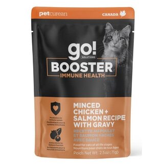 Petcurean - Go! Solutions Go! Booster Immune Health Minced Chicken & Salmon with Gravy for Cats 2.5oz