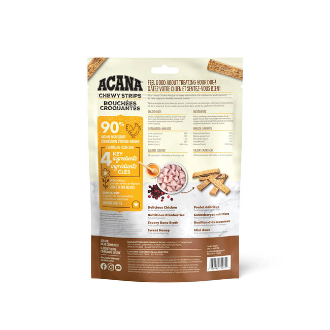 ACANA Chewy Strips Immune System Support Chicken Recipe 113g