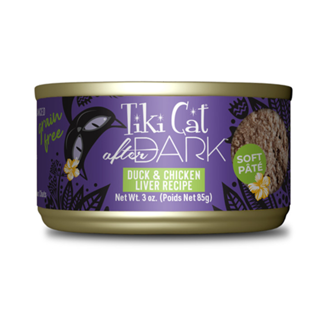 Tiki Cat After Dark Duck & Chicken Liver Pate Wet Cat Food 3oz
