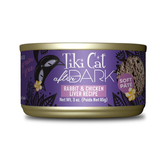 Tiki Cat After Dark Rabbit & Chicken Liver Pate Wet Cat Food 3oz