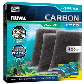 Fluval AquaClear 70/110 Activated Carbon Insert - 3 pack - 435 g (15.3 oz)