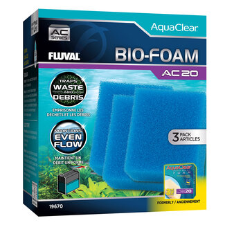 Fluval Fluval AquaClear 20 Bio-Foam Filter Insert - 3 pack