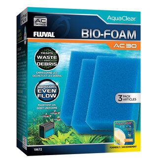 Fluval Fluval AquaClear 30 Bio-Foam Filter Insert - Blue - 3 pack