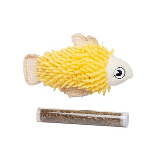 Bud'z Bud'Z Yellow Fish With Catnip Pocket Cat Toy 4.5"