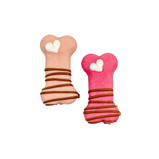 Bosco and Roxys Valentine's Day Dipped Bone 3" Dog Cookie