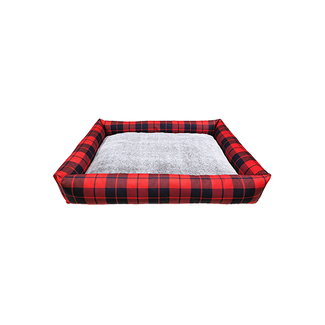 Ruff Love Ruff Love Bolster Cloud Buffalo Plaid Dog Bed 18"x26"