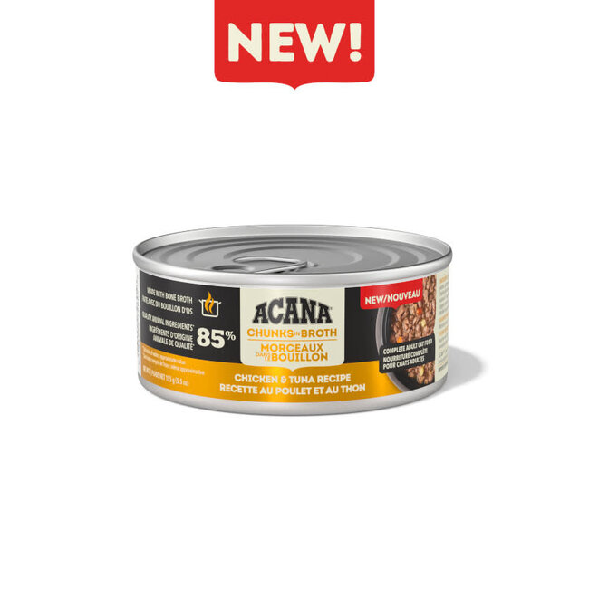 ACANA Chunks in Broth Chicken & Tuna Recipe Wet Cat Food 155g