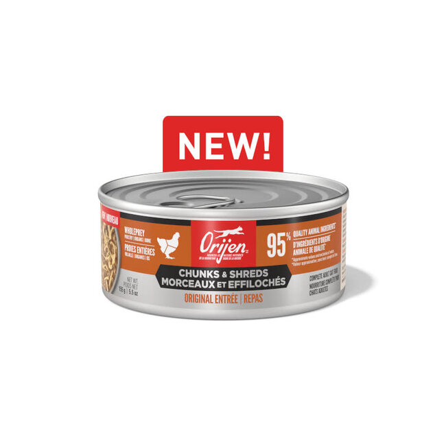 ORIJEN Chunks & Shreds Original Entrée Wet Cat Food 155g