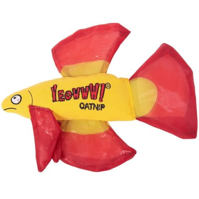 Yeowww Catnip Betta Fish Cat Toy Red