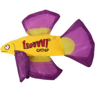 Bud'z Yeowww Catnip Betta Fish Cat Toy Purple