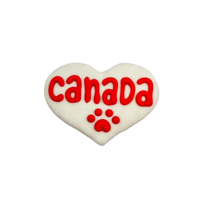 Canada Heart Dog Cookie