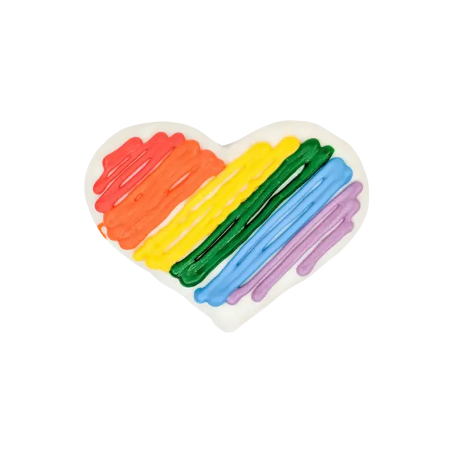 Pride Heart Dog Cookie