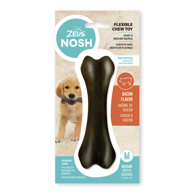Nosh Flexible Chew Bone Bacon Flavor Medium