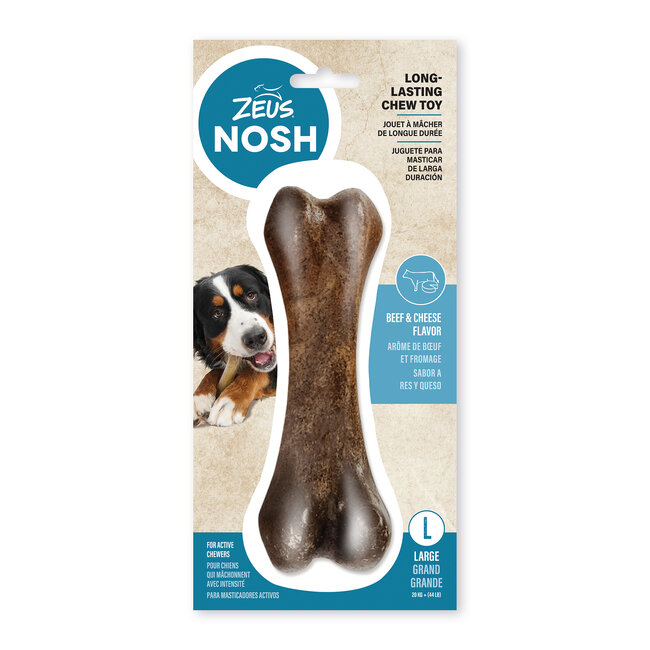 Nosh Strong Chew Bone Beef & Cheese Flavor Large