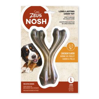 Zeus Nosh Strong Wishbone Chew Toy Chicken Flavour Large