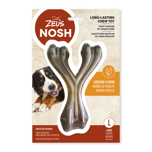 Nosh Strong Wishbone Chew Toy Chicken Flavour Large