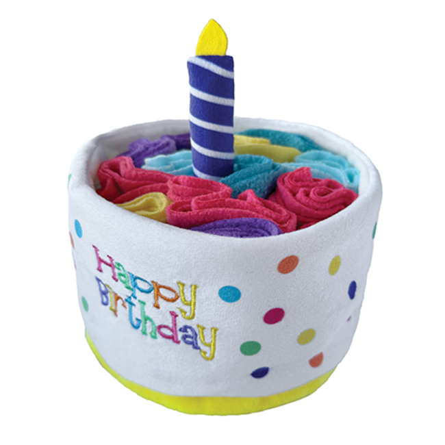 Foufit Hide & Seek Birthday Cake Snuffle Dog Toy