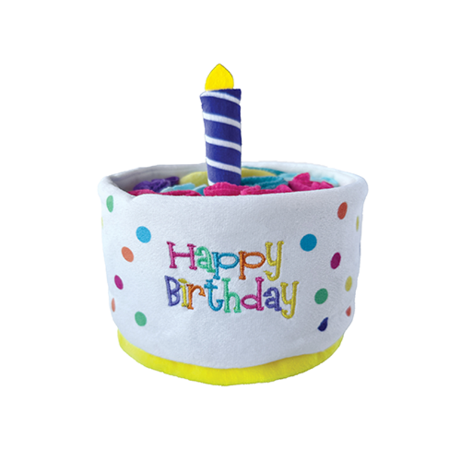 Foufit Hide & Seek Birthday Cake Snuffle Dog Toy
