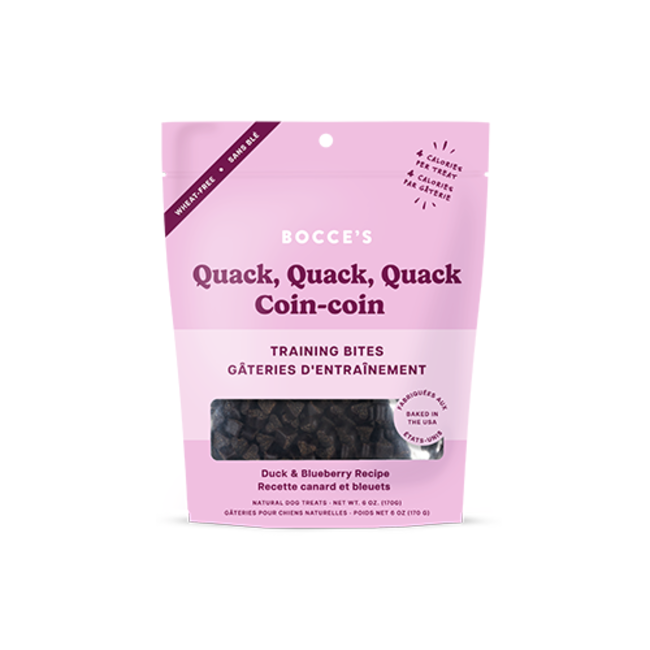 Bocce's Bakery Quack, Quack, Quack Duck & Blueberry Training Bites 6oz