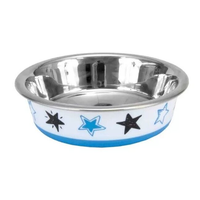 Maslow Design Series Cat Bowl Blue Stars