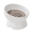 Dexypaws Ceramic Elevated Cat Bowl White