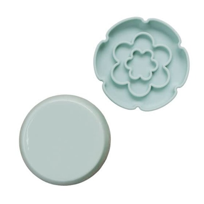 Dexypaws Flower Elevated Slow Feeder for Cats Sage Green