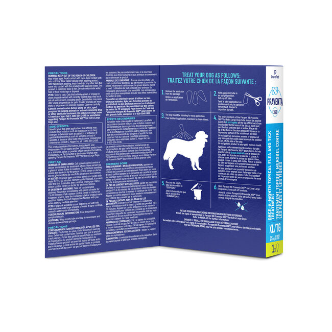 K9 Praventa 360 Flea & Tick Treatment - Extra Large Dogs over 25 kg - 1 Tube