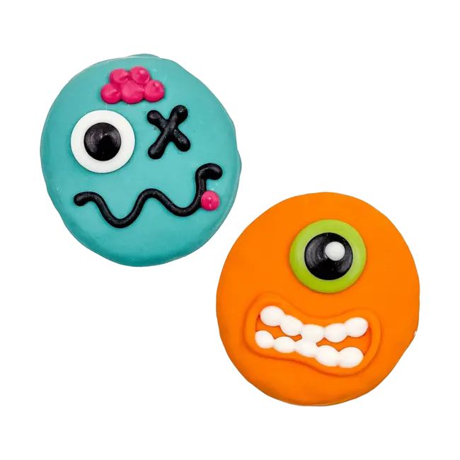 Get the Party Startled Monsters Halloween Dog Cookie